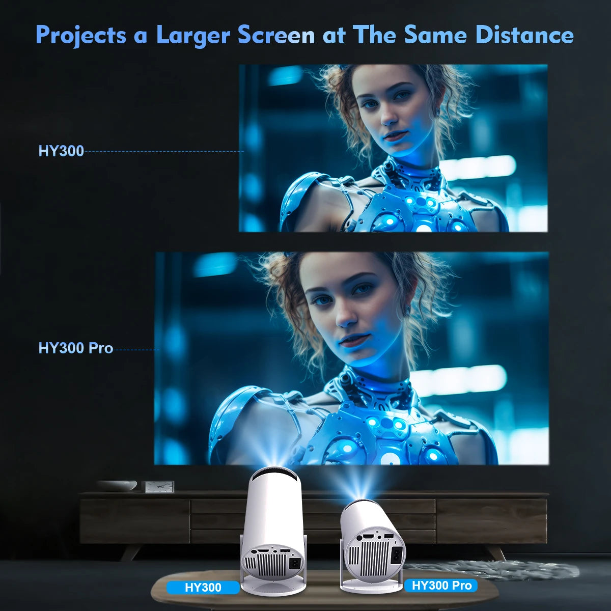 Proyector Magcubic HY300 PRO 4K Android 11 Doble Wifi6 260ANSI Allwinner H713 BT5.0 1080P 1280*720P Proyector para cine en casa y exterior